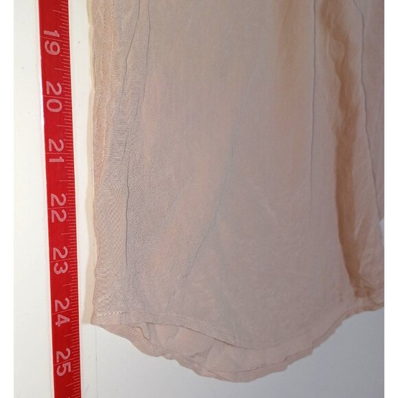 Equipment 100% Silk Tank Top Rib Trim Pale Blush Pink Womens M Feminine Luxury - Picture 6 of 6